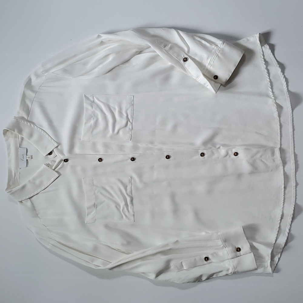 NWOT L braeve boxy button down